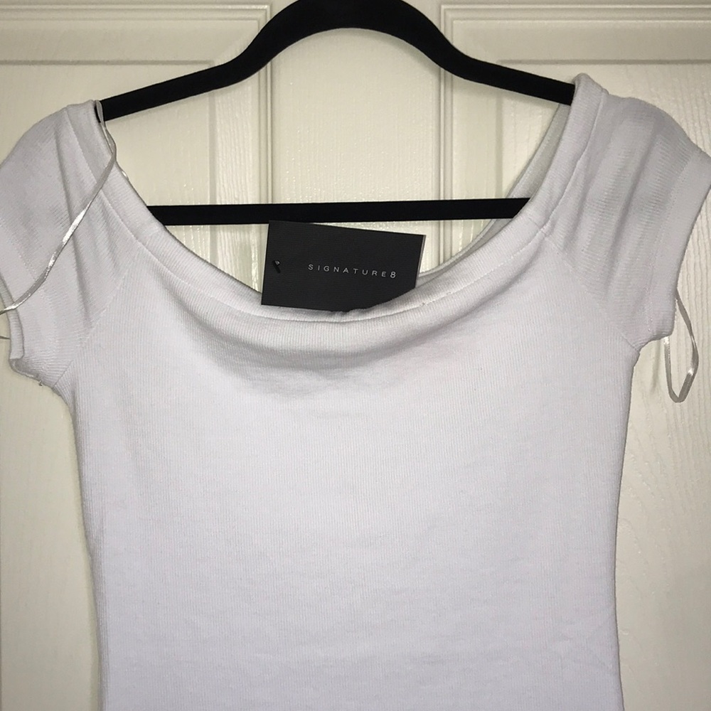 Off the shoulder mini dress